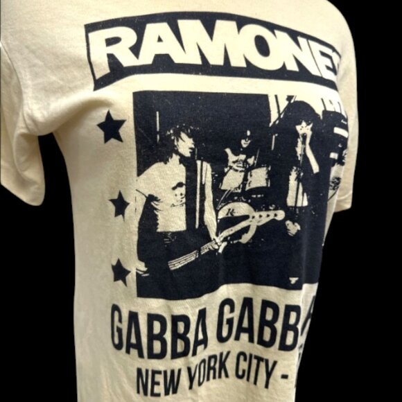 Ramones Gabba Gabba Hey New York City 1976 Graphic Band T-Shirt Women's Sz. S/M - Picture 8 of 9